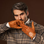 Marcello (brown) – Luxurious Italian peccary driving gloves - Leather Gloves Online - Luxury Leather Gloves - 9