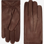 Marco (brown) - Italian lambskin leather gloves with brown rabbit fur lining - Leather Gloves Online - Luxury Leather Gloves - 2
