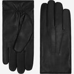 Marco (black) - Italian lambskin leather gloves with white rabbit fur lining - Leather Gloves Online - Luxury Leather Gloves - 2