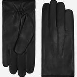 Marco (black) - Italian lambskin leather gloves with white rabbit fur lining - Leather Gloves Online - Luxury Leather Gloves - 2