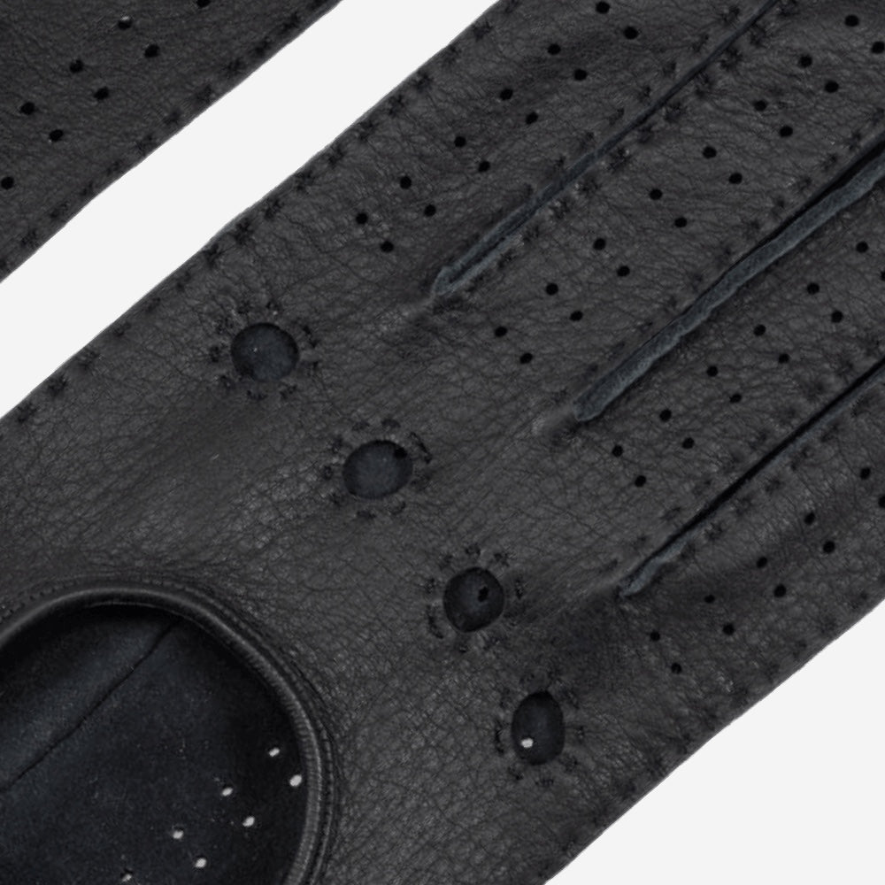 Maria (black) - Italian driving gloves made of American deerskin leather - Leather Gloves Online - Luxury Leather Gloves - 2