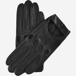 Mario (black) - Italian lambskin leather driving gloves & touchscreen feature - Leather Gloves Online - Luxury Leather Gloves - 1