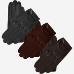 Mario (dark brown) - Italian lambskin leather driving gloves - Leather Gloves Online - Luxury Leather Gloves - 3