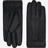 Noah (black) – Luxurious deerskin leather gloves with warm wool lining