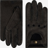 Marcello (black) – Luxurious Italian peccary driving gloves - Leather Gloves Online - Luxury Leather Gloves - 1