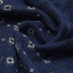 Federico (grey/blue) - warm and soft Italian scarf from wool blend  - Leather Gloves Online - Luxury Italian Scarf - 4