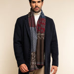 Federico (red/blue) - warm and soft Italian scarf from wool blend
- Leather Gloves Online - Luxury Italian Scarf - 10