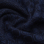 Bruno (blue) - warm and soft Italian scarf from wool blend - Leather Gloves Online - Luxury Silk Scarf - 4