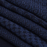 Bruno (blue) - warm and soft Italian scarf from wool blend - Leather Gloves Online - Luxury Silk Scarf - 5