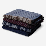 Bruno (blue) - warm and soft Italian scarf from wool blend - Leather Gloves Online - Luxury Silk Scarf - 6