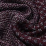 Bruno (grey/red) - warm and soft Italian scarf from wool blend - Leather Gloves Online - Luxury Silk Scarf - 4
