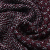 Bruno (grey/red) - warm and soft Italian scarf from wool blend - Leather Gloves Online - Luxury Silk Scarf - 4