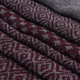 Bruno (grey/red) - warm and soft Italian scarf from wool blend - Leather Gloves Online - Luxury Silk Scarf - 5