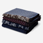 Bruno (grey/red) - warm and soft Italian scarf from wool blend - Leather Gloves Online - Luxury Silk Scarf - 6