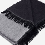 Romeo (blue/grey) - warm and soft scarf from 100% wool - Leather Gloves Online - Luxury Italian Scarf - 4