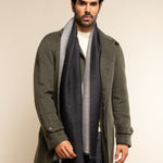 Romeo (blue/grey) - warm and soft scarf from 100% wool - Leather Gloves Online - Luxury Italian Scarf - 6