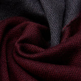 Romeo (red/grey) - warm and soft scarf from 100% wool - Leather Gloves Online - Luxury Italian Scarf - 3
