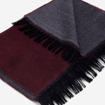 Romeo (red/grey) - warm and soft scarf from 100% wool - Leather Gloves Online - Luxury Italian Scarf - 5