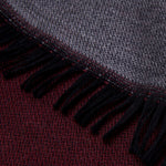 Romeo (red/grey) - warm and soft scarf from 100% wool - Leather Gloves Online - Luxury Italian Scarf - 4