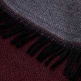 Romeo (red/grey) - warm and soft scarf from 100% wool - Leather Gloves Online - Luxury Italian Scarf - 4