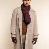 Romeo (red/grey) - warm and soft scarf from 100% wool - Leather Gloves Online - Luxury Italian Scarf - 9