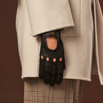 Raffaella (black) – Luxurious Italian peccary driving gloves  - Leather Gloves Online - Luxury Leather Gloves - 4