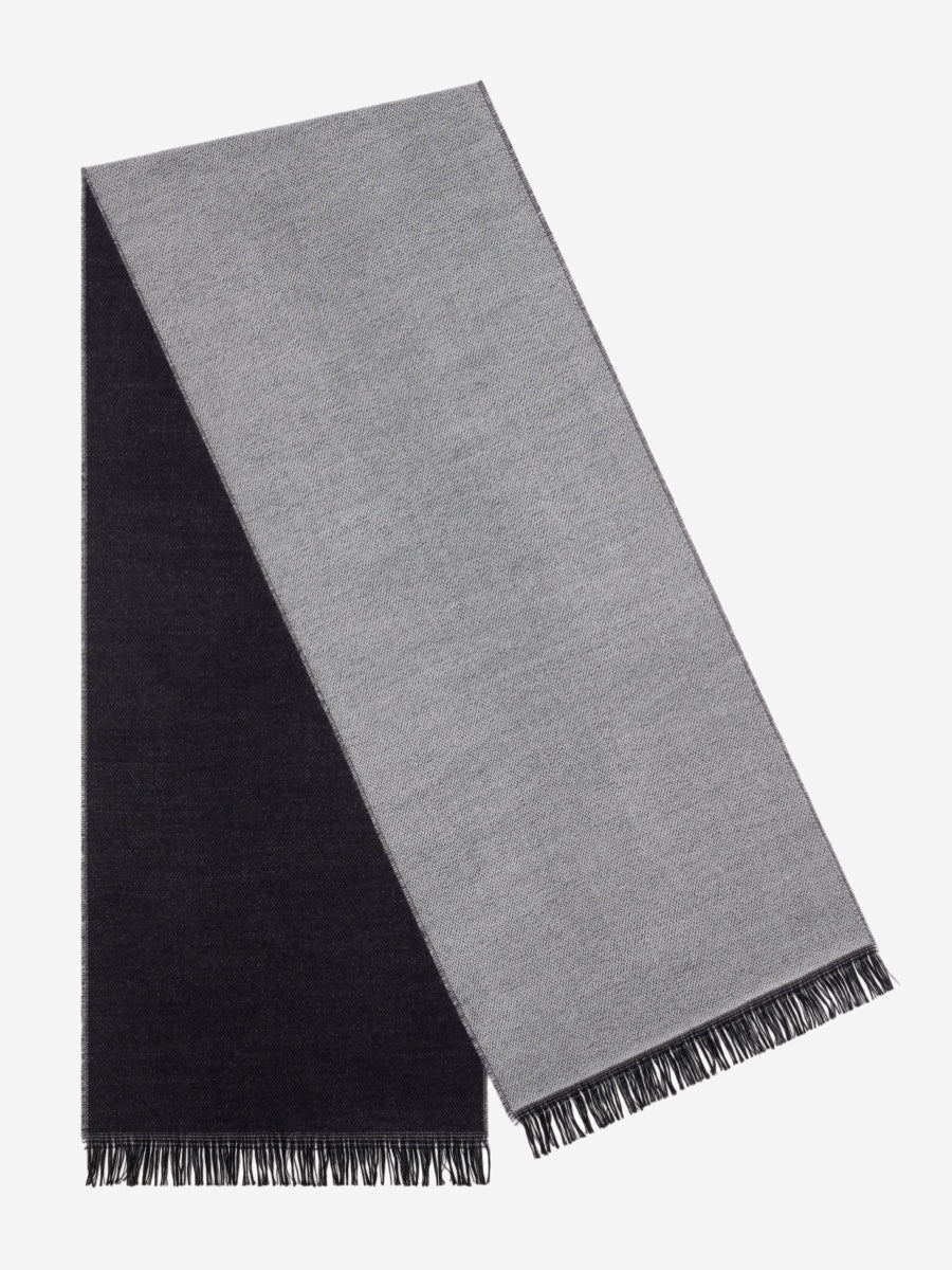 Romeo (blue/grey) - warm and soft scarf from 100% wool - Leather Gloves Online - Luxury Italian Scarf - 1