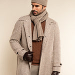 Napoli (brown) - 100% cashmere ribbed scarf (unisex)- Leather Gloves Online - Luxury Italian Scarf - 7