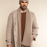 Napoli (brown) - 100% cashmere ribbed scarf (unisex)- Leather Gloves Online - Luxury Italian Scarf - 11