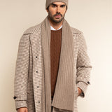 Napoli (brown) - 100% cashmere ribbed scarf (unisex)- Leather Gloves Online - Luxury Italian Scarf - 11