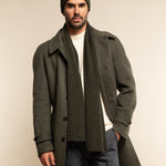 Napoli (dark green) - 100% cashmere ribbed scarf (unisex)- Leather Gloves Online - Luxury Italian Scarf - 15