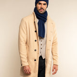 Napoli (navy blue) - 100% cashmere ribbed scarf (unisex)- Leather Gloves Online - Luxury Italian Scarf - 11