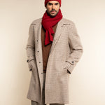 Napoli (red) - 100% cashmere ribbed scarf (unisex)- Leather Gloves Online - Luxury Italian Scarf - 18