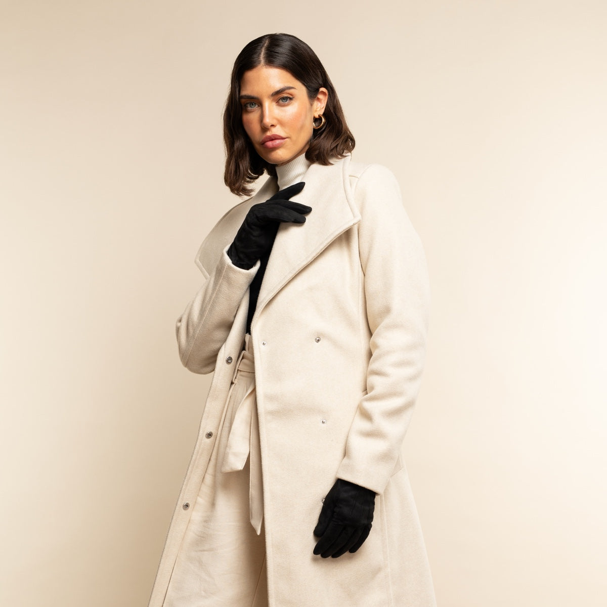 Silvia (black) - suede leather gloves with luxurious cashmere lining - Leather Gloves Online - Luxury Leather Gloves - 7