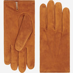 Silvia (cognac) - suede leather gloves with luxurious cashmere lining - Leather Gloves Online - Luxury Leather Gloves - 1