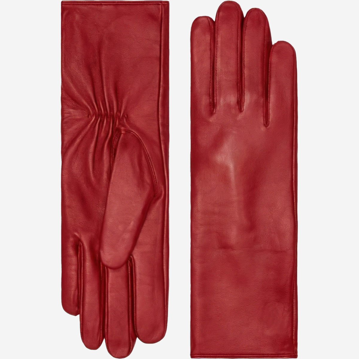 skylers handschuhe Skylar (red) – Extra-long sheepskin leather gloves with wool/cashmere