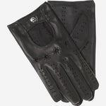 Umberto (black) - Italian lambskin leather driving gloves & touchscreen feature - Leather Gloves Online - Luxury Leather Gloves - 1