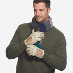 CA3335 (alabaster) - Handsewn Italian Peccary Men's Driving Gloves  - Leather Gloves Online - Luxury Leather Gloves - 2