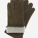CA3466 (pine) - Men's Italian handsewn sueded lamb shearling gloves