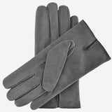 CA3951 (grey) – Men’s Italian suede dress gloves with cashmere lining