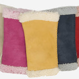 CA4163 (cranberry) - Women's Italian Lamb Shearling Fingerless Gloves