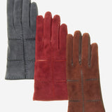 CA4330 (brown) - Women's Italian Cashmere Lined Suede Gloves with Lambskin Palms and Inserts