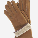 CA4465 (hazel) - Women's Italian Handsewn Sueded Lamb Shearling Gloves