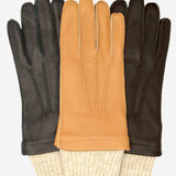 CC3115 (black) - Men's Italian  Deerskin Leather Gloves with Cashmere Lining