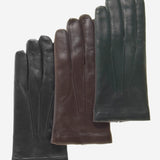 CC3301 (black) - Men's Italian Cashmere Lined Touchscreen Leather Gloves