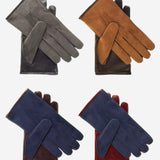 CC3434 (grey) - Men’s Italian suede and lambskin gloves with cashmere lining