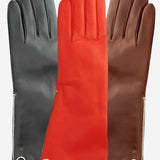CC4879W4 (black) - "4 Button Length" Italian Cashmere Lined Gloves with Side Zipper