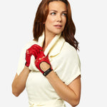 CD4134 (red) - Women's Italian Lambskin Driving Gloves - Leather Gloves Online - Luxury Leather Gloves - 4