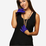 CU4303 (purple) - Women's Short Italian Leather Gloves