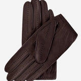 Alessa (darkbrown) - Classic Italian lambskin leather driving gloves